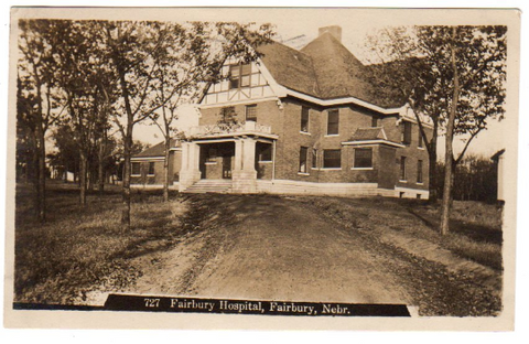 Vintage 1912 RPPC Hospital Fairbury Nebraska 1910s Real Photo Postcard - Avid Vintage
