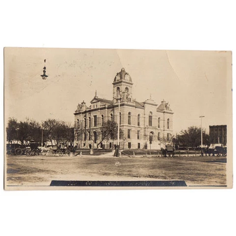 Vintage 1910s Fairbury Nebraska Courthouse Real Photo Postcard Downtown View - Avid Vintage