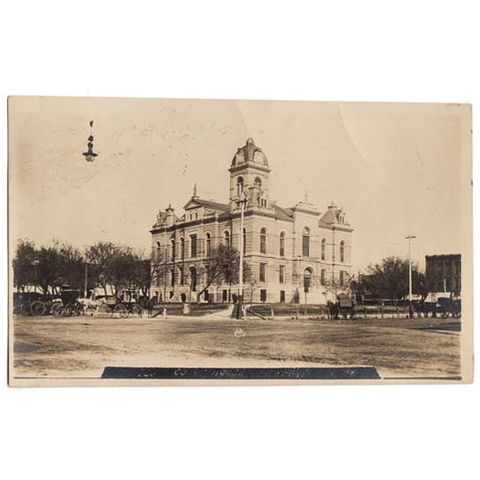 Vintage 1910s Fairbury Nebraska Courthouse Real Photo Postcard Downtown View - Avid Vintage