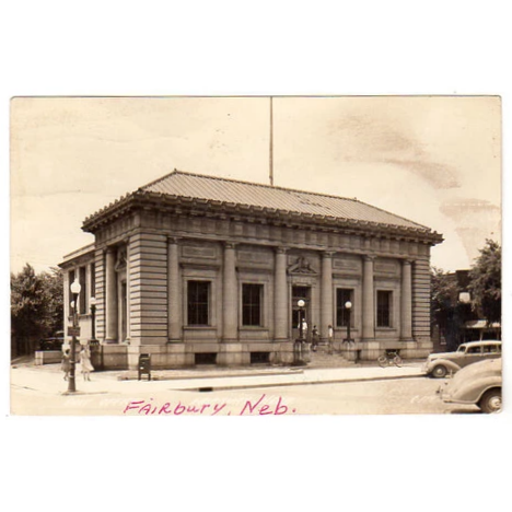 Vintage 1940s Fairbury Nebraska Post Office Real Photo Postcard - Avid Vintage