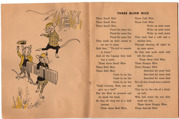 Famous Mouse Stories The Lion and the Mouse Three Blind Mice Vintage 1944 Children's Book - Avid Vintage