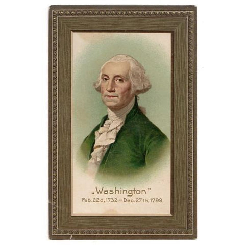 President George Washington Portrait Vintage 1900s Patriotic Postcard - Avid Vintage