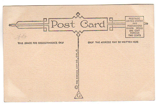 Vintage Gibson Art Valentine Postcard Little Boy with Cupid in a Mail Bag Unused - Avid Vintage