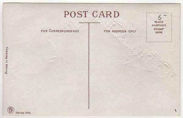 Gold Foil Envelope Sealed With A Pink Rose Antique Birthday Wishes Postcard - Avid Vintage