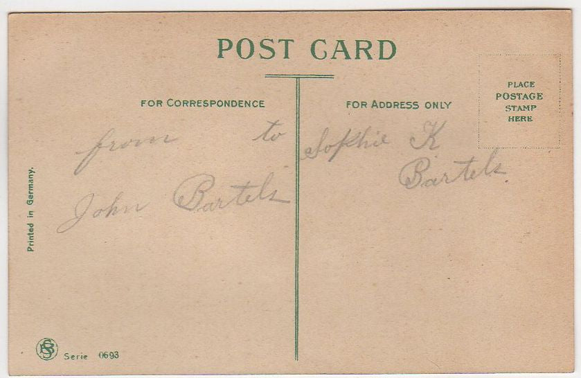Good Wishes for Your Birthday Antique Postcard Green Ribbon Samson Brothers - Avid Vintage