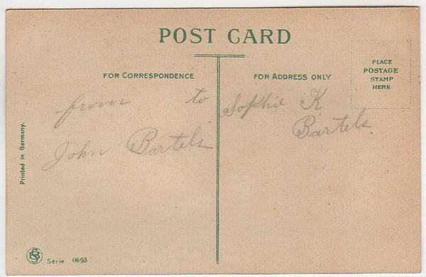 Good Wishes for Your Birthday Antique Postcard Green Ribbon Samson Brothers - Avid Vintage