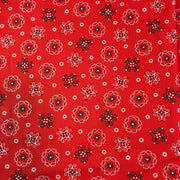 Handkerchief Fabric Red, White, Black Bandana Hanky Material 43 x 80 - Avid Vintage