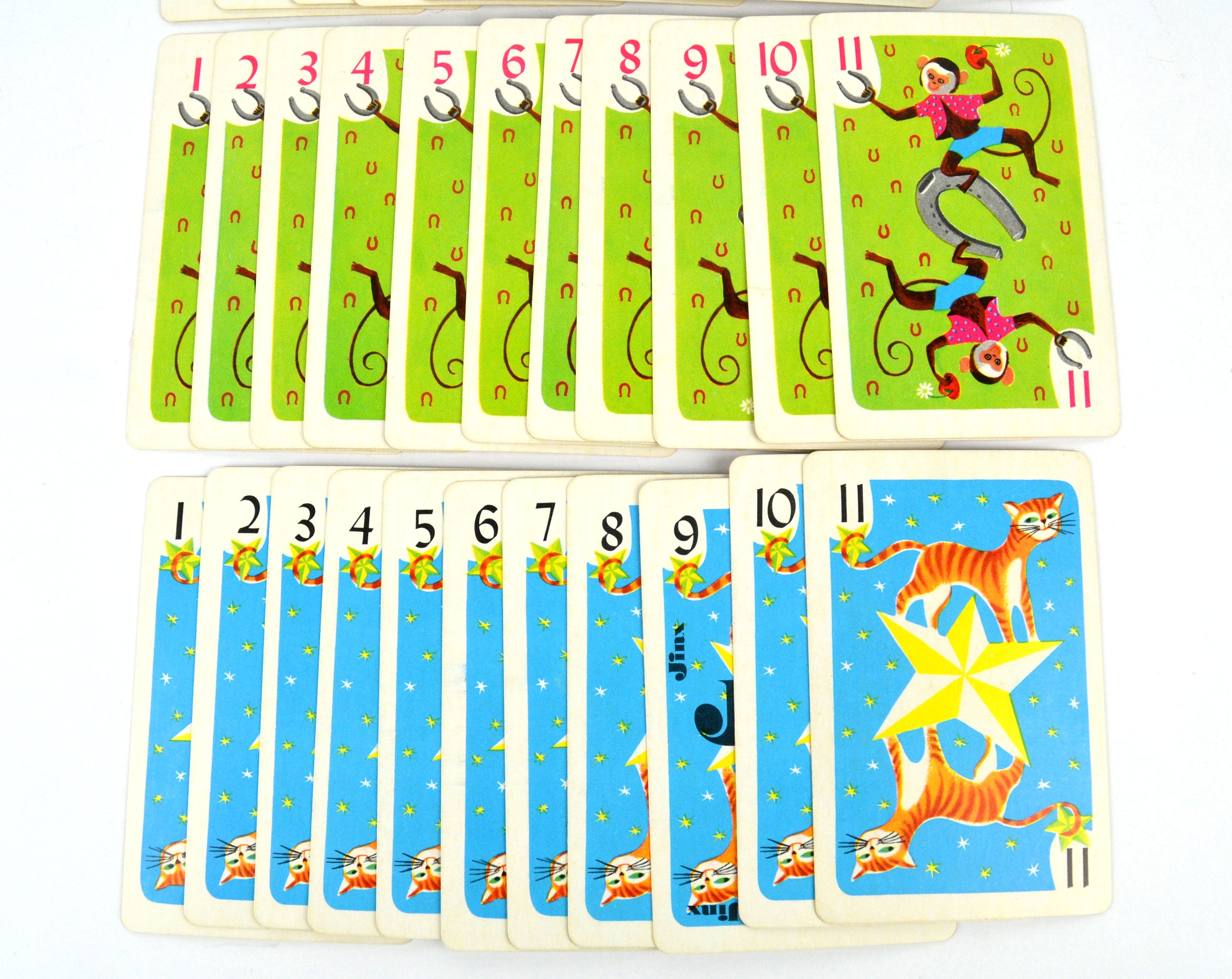 Hearts Whitman Card Game Vintage 1960s Playing Cards for Children Complete Deck No 4114 - Avid Vintage