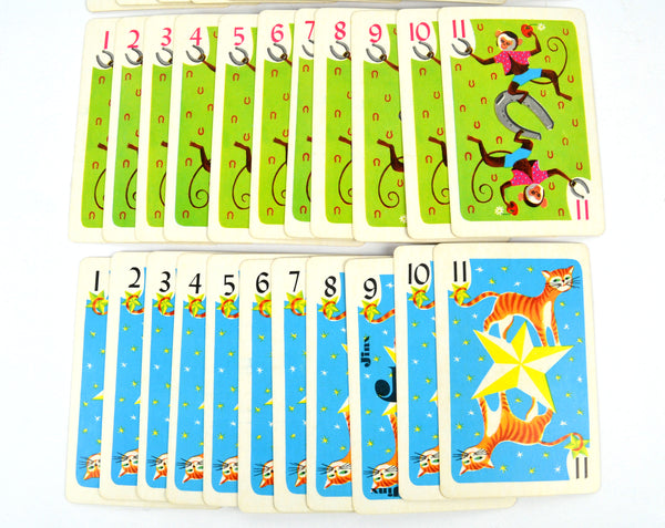 Hearts Whitman Card Game Vintage 1960s Playing Cards for Children Complete Deck No 4114 - Avid Vintage