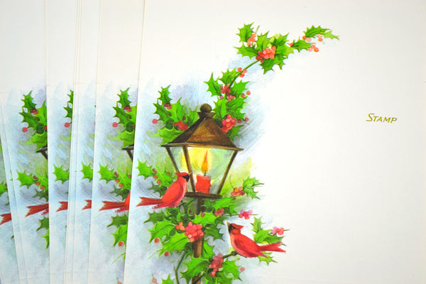 Holiday Notes Vintage Christmas Stationery Boxed Set with Gold Seals Red Cardinals - Avid Vintage