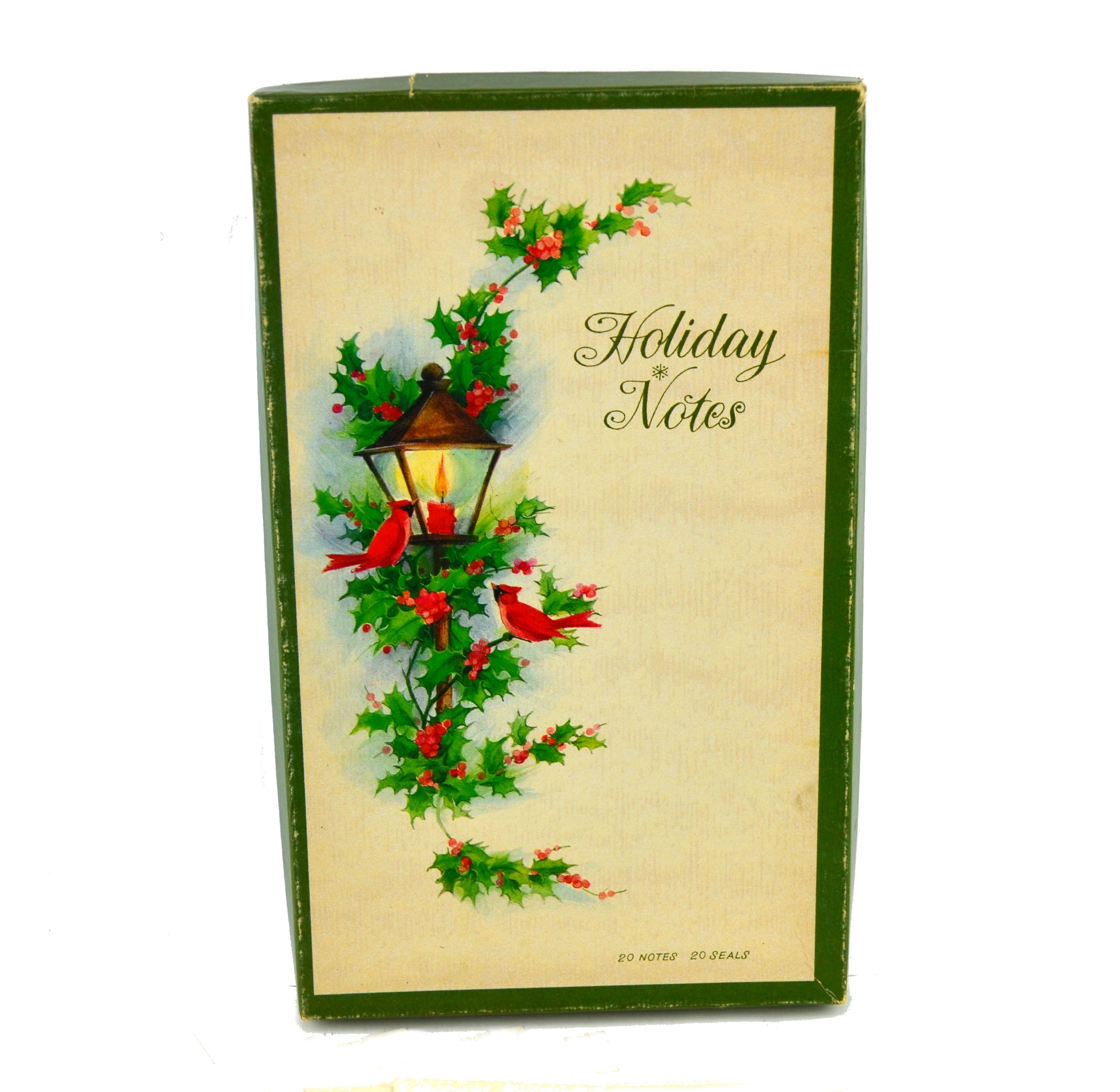 Holiday Notes Vintage Christmas Stationery Boxed Set with Gold Seals Red Cardinals - Avid Vintage