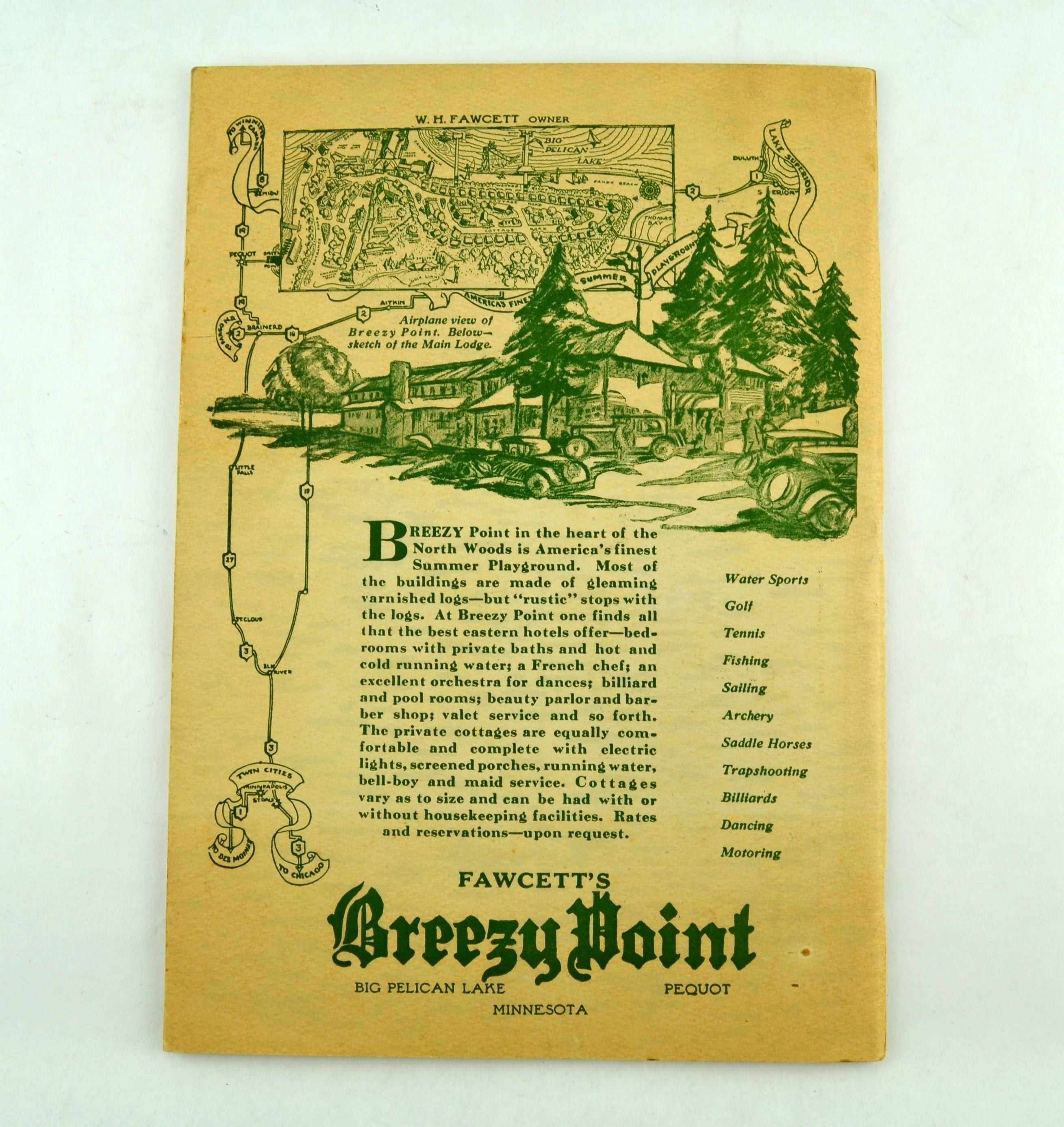 Hotel Greeters of America Guide to Minnesota 1928 with Fold Out Map - Avid Vintage