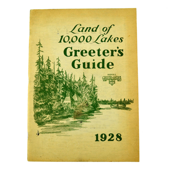 Hotel Greeters of America Guide to Minnesota 1928 with Fold Out Map - Avid Vintage