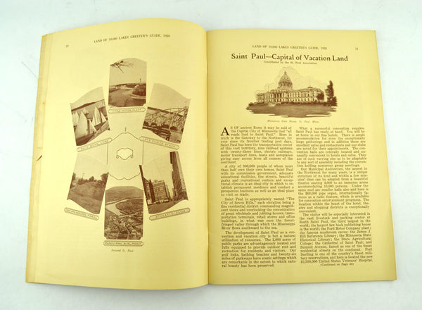 Hotel Greeters of America Guide to Minnesota 1928 with Fold Out Map - Avid Vintage