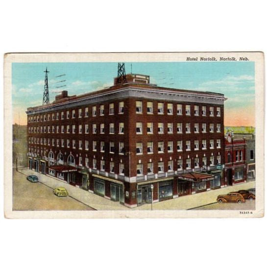 Hotel Norfolk Vintage 1940s Nebraska Travel Postcard - Avid Vintage