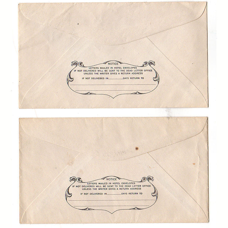 Vintage Hotel Wellington Advertising Envelopes 18th and Farnam Omaha Nebraska Lot of 2 - Avid Vintage