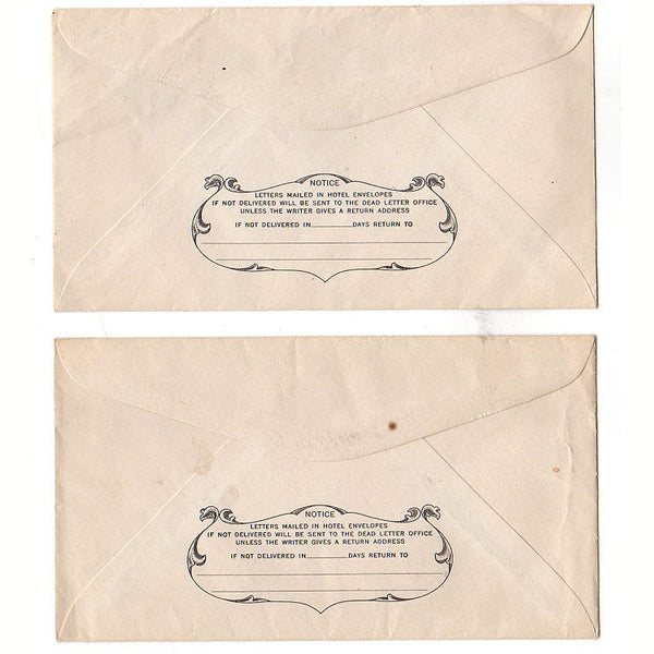 Vintage Hotel Wellington Advertising Envelopes 18th and Farnam Omaha Nebraska Lot of 2 - Avid Vintage