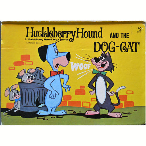 Vintage 1974 Huckleberry Hound and the Dog Cat Pop Up Childrens Book - Avid Vintage