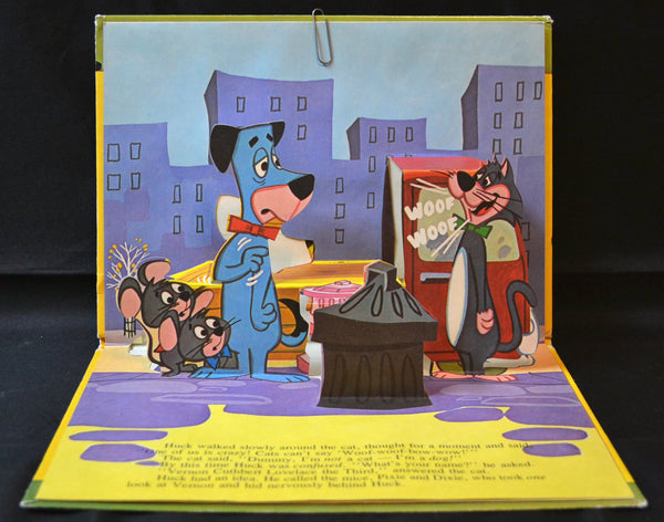 Vintage 1974 Huckleberry Hound and the Dog Cat Pop Up Childrens Book - Avid Vintage