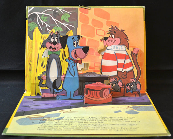 Vintage 1974 Huckleberry Hound and the Dog Cat Pop Up Childrens Book - Avid Vintage