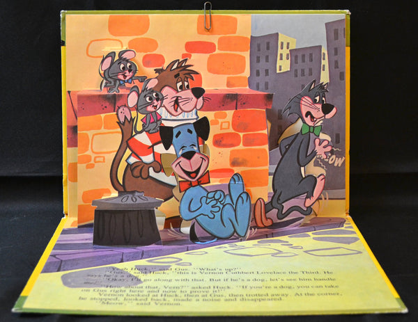 Vintage 1974 Huckleberry Hound and the Dog Cat Pop Up Childrens Book - Avid Vintage