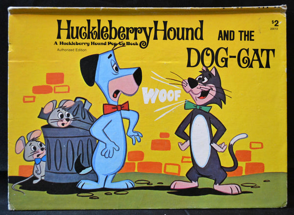 Vintage 1974 Huckleberry Hound and the Dog Cat Pop Up Childrens Book - Avid Vintage
