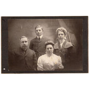 Antique 1900s Cabinet Card Photo Family Photograph Identified Mrs WH Hull - Avid Vintage