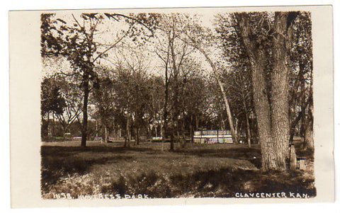 Vintage Huntress Park Clay Center Kansas 1910s Real Photo Postcard - Avid Vintage