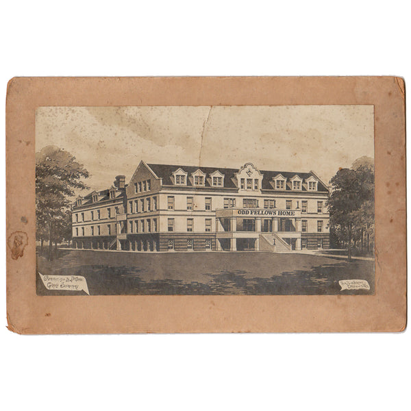 Odd Fellows IOOF Home York Nebraska Antique Photo Jackman Photograph I P Gage Grand Secretary - Avid Vintage