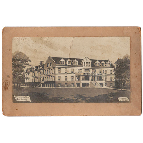 Odd Fellows IOOF Home York Nebraska Antique Photo Jackman Photograph I P Gage Grand Secretary - Avid Vintage