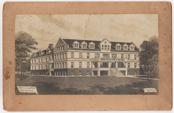 Odd Fellows IOOF Home York Nebraska Antique Photo Jackman Photograph I P Gage Grand Secretary - Avid Vintage