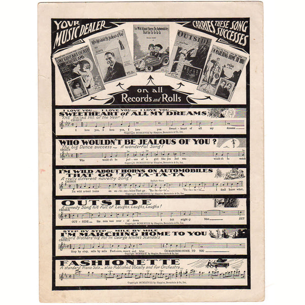 I'll Always Be In Love With You Vintage 1929 Sheet Music Theme From Syncopation Movie - Avid Vintage