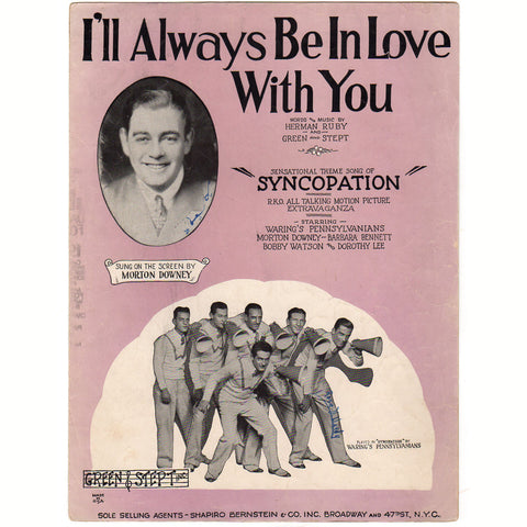 I'll Always Be In Love With You Vintage 1929 Sheet Music Theme From Syncopation Movie - Avid Vintage