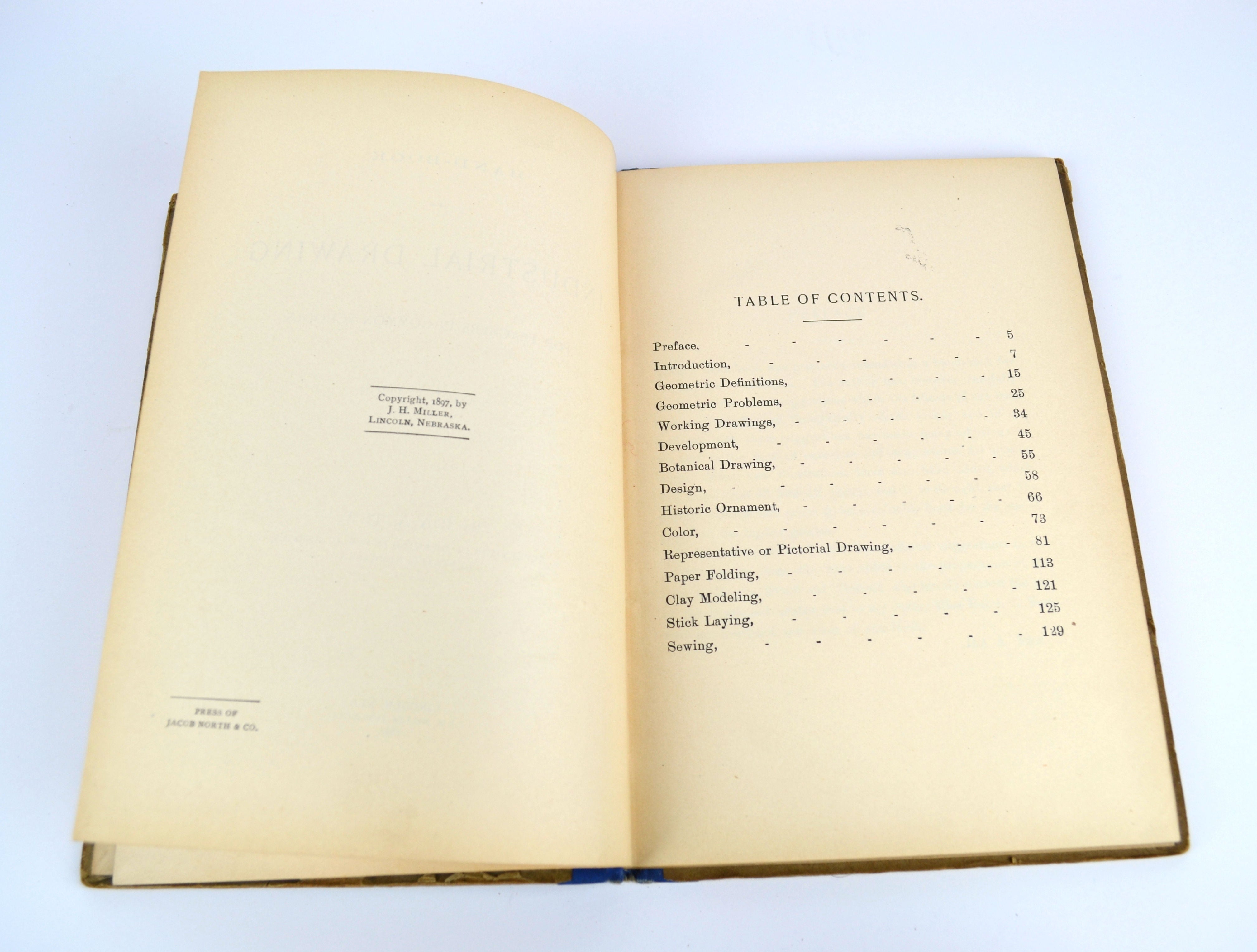 Industrial Drawing Hand Book for Teachers by Ida A Tew 1897 Second Edition - Avid Vintage