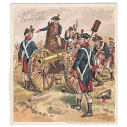 J & P Coats Antique Trade Card Uniform Military Series U.S. Army 1777-1783 Soldiers Cannon - Avid Vintage
