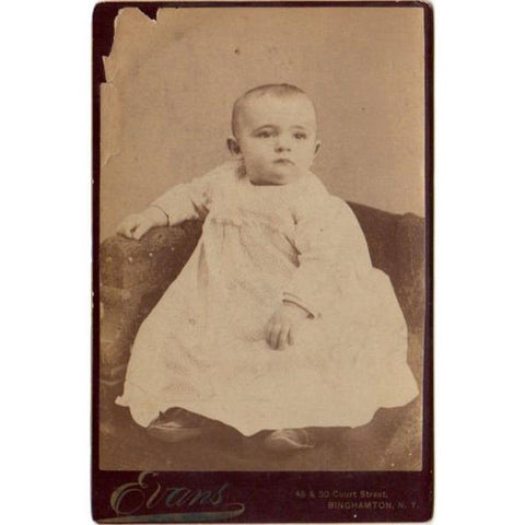 Antique Cabinet Card Photo James Perry Heroy Identified Photograph Binghamton N.Y. - Avid Vintage