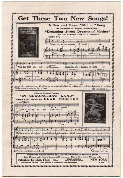 Vintage 1919 Military Sheet Music Johnnys In Town WWI Soldier in Uniform - Avid Vintage