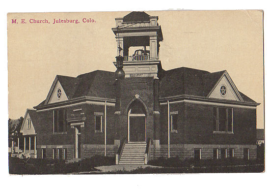 Vintage Julesburg Colorado 1910s Postcard Methodist Church - Avid Vintage