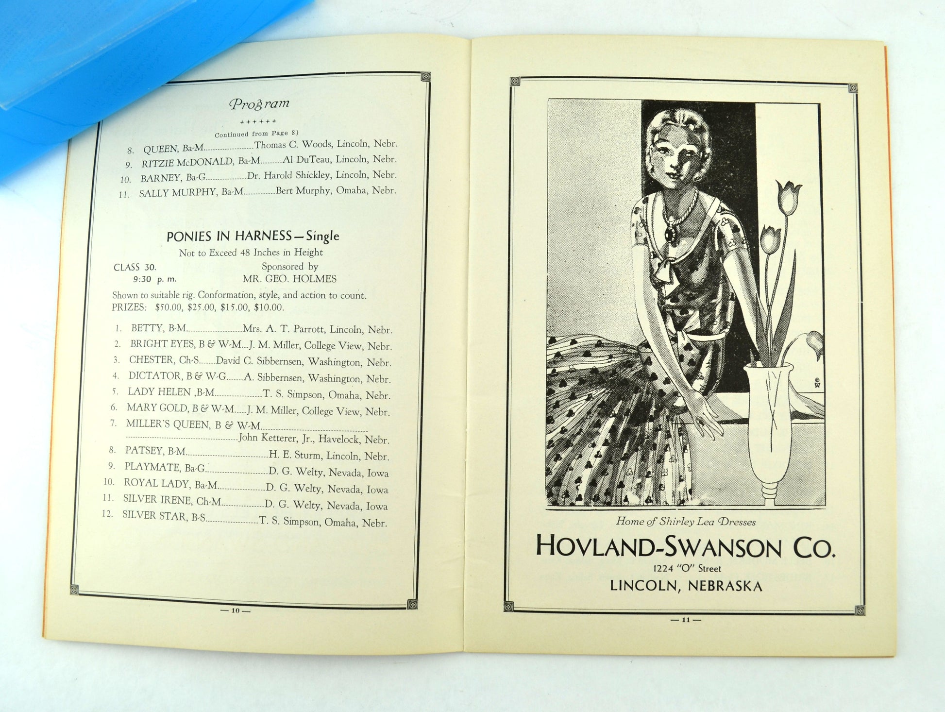 Lincoln Nebraska Horse Show Program May 16 and 17 1930 Second Annual - Avid Vintage