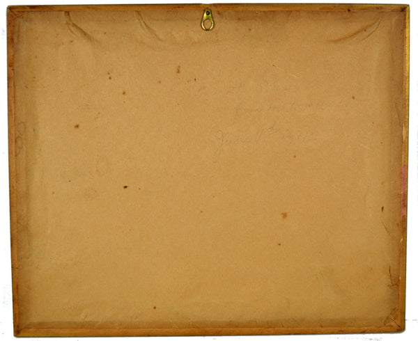 Vintage 1940s Religious Glitter Picture in Wood Frame Blue With Silver May Gods Eye - Avid Vintage