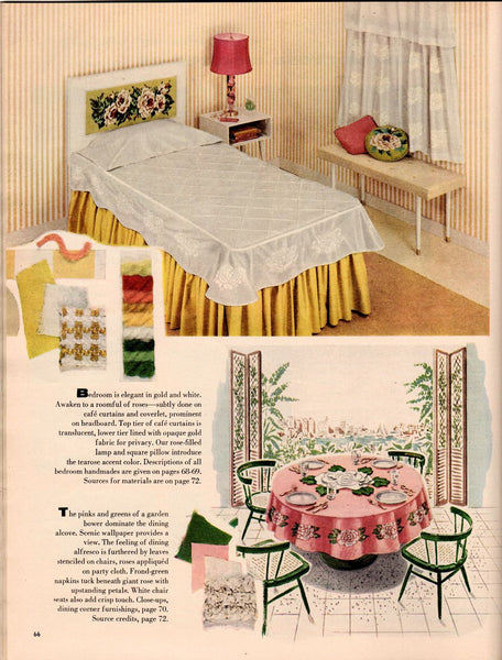 Vintage 1957 McCalls Needlework Magazine Spring and Summer featuring Rose Decor to Make - Avid Vintage