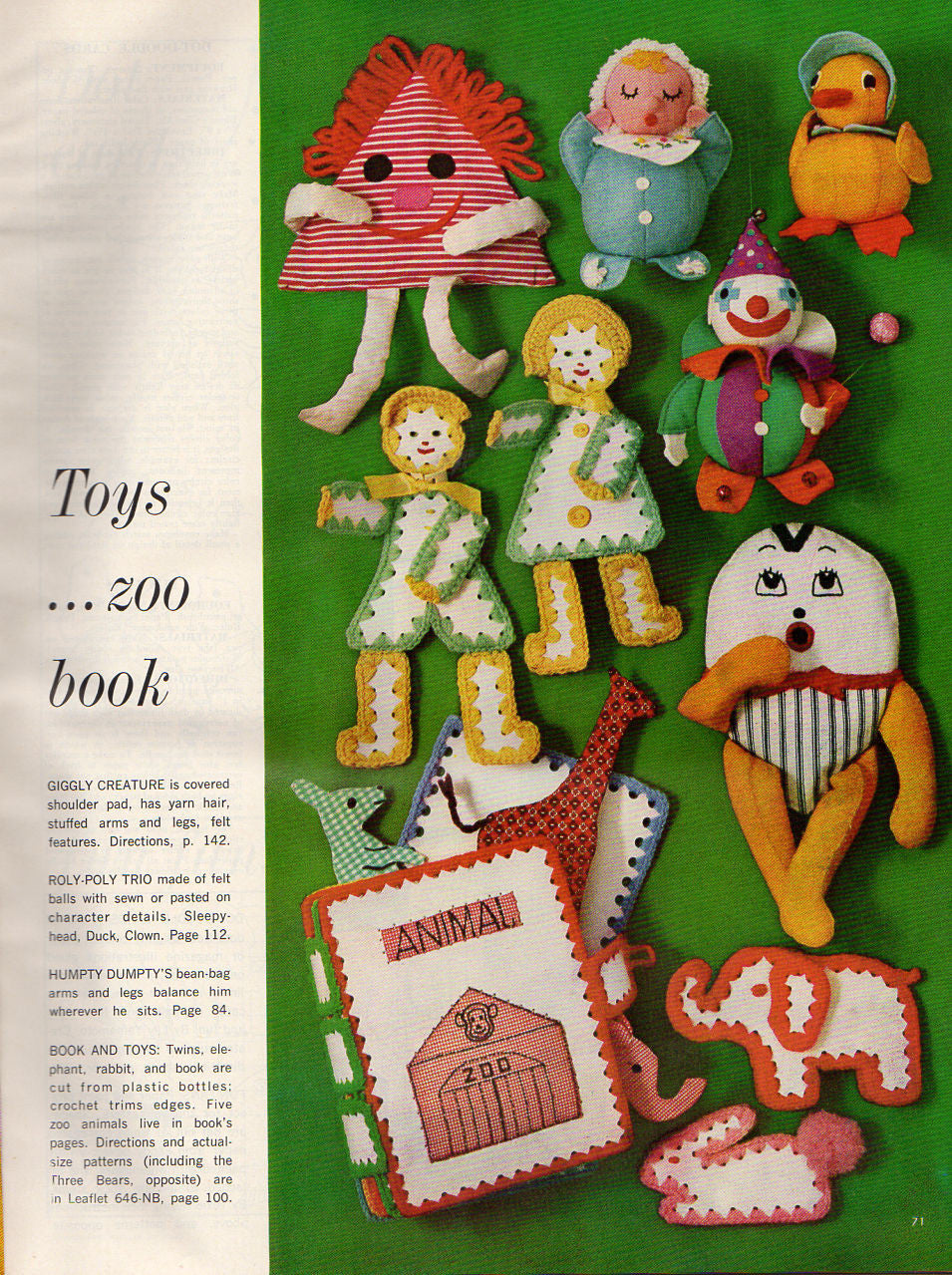 Vintage 1965 McCalls Needlework Magazine Spring and Summer Doll Clothes - Avid Vintage