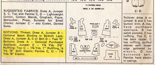 McCall's 4032 Vintage 1970s Toddlers Dress or Jumper Top and Panties Sewing Pattern Size 3 - Avid Vintage