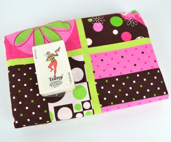 Mod Daisy Quilt Cotton Fabric CP 26726 Springs Creative Green, Pink, and Brown 56 x 80 - Avid Vintage