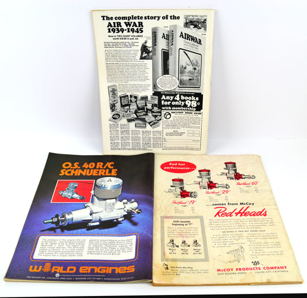 Model Airplane Magazines Lot of 3 Model Airplane News 1953, 1974 and Air Classics 1974 - Avid Vintage