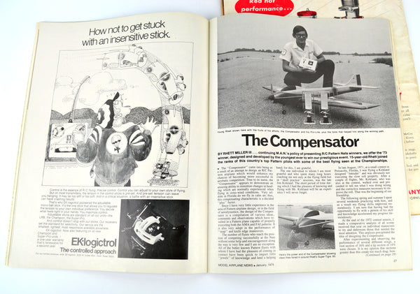 Model Airplane Magazines Lot of 3 Model Airplane News 1953, 1974 and Air Classics 1974 - Avid Vintage