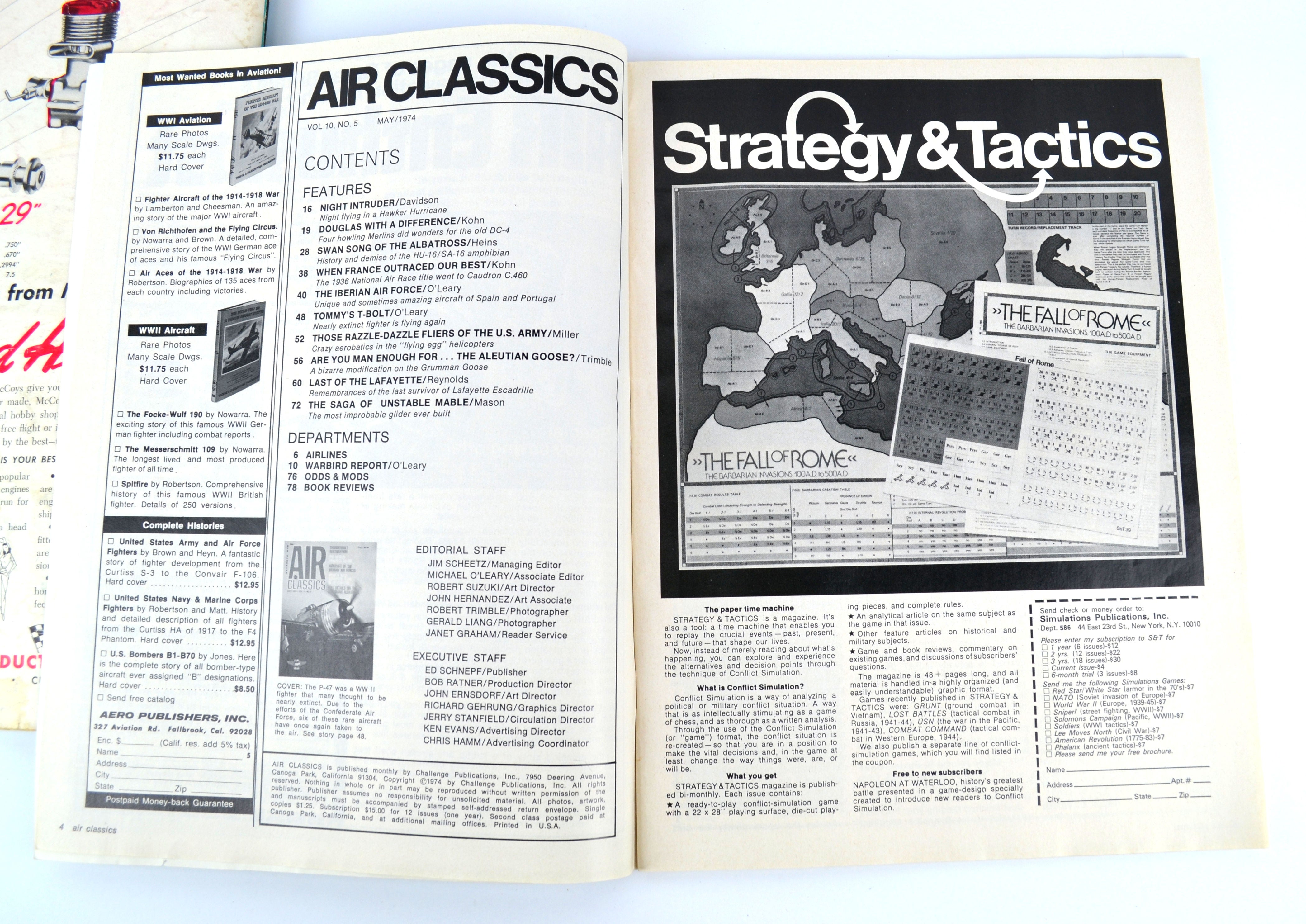 Model Airplane Magazines Lot of 3 Model Airplane News 1953, 1974 and Air Classics 1974 - Avid Vintage