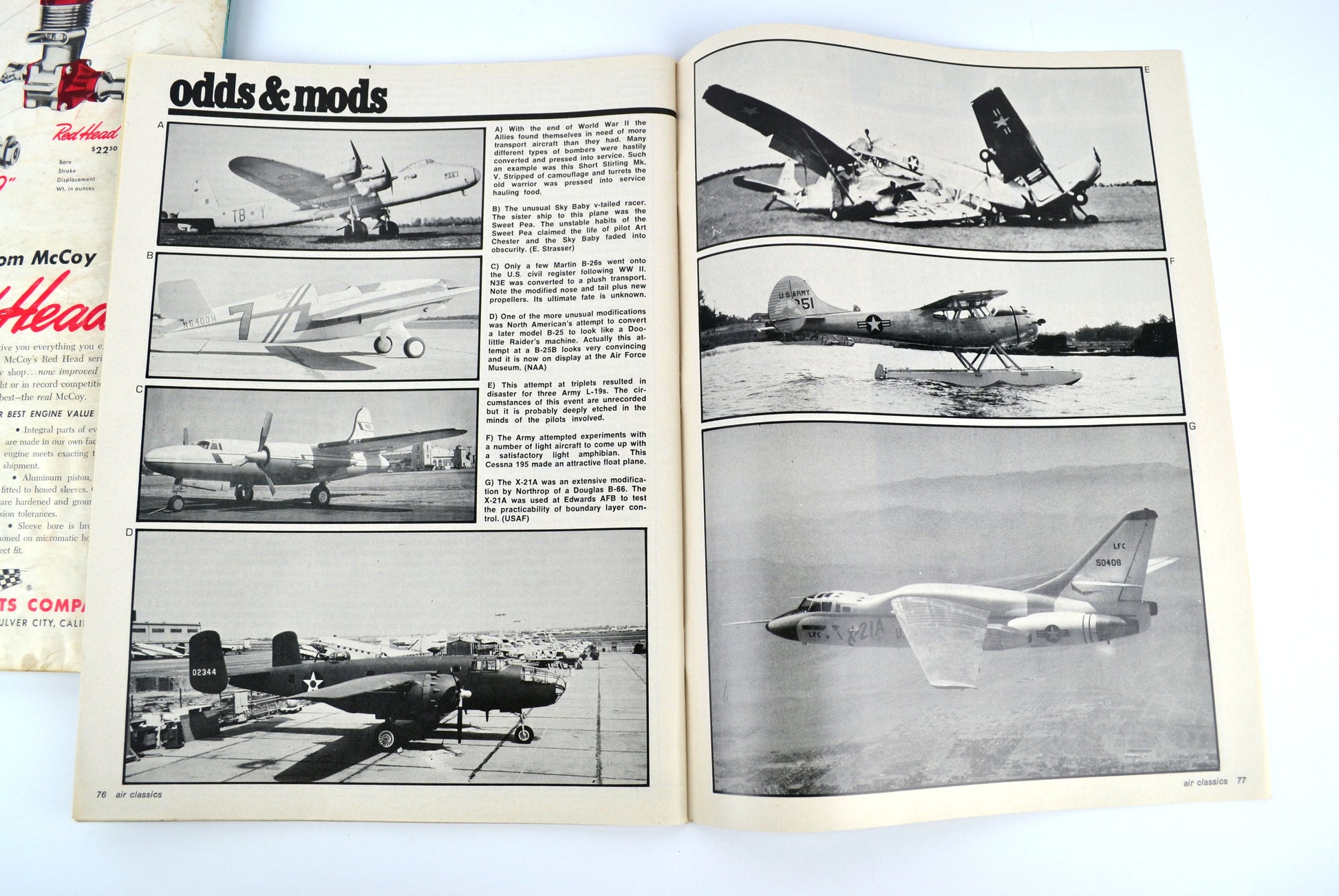 Model Airplane Magazines Lot of 3 Model Airplane News 1953, 1974 and Air Classics 1974 - Avid Vintage