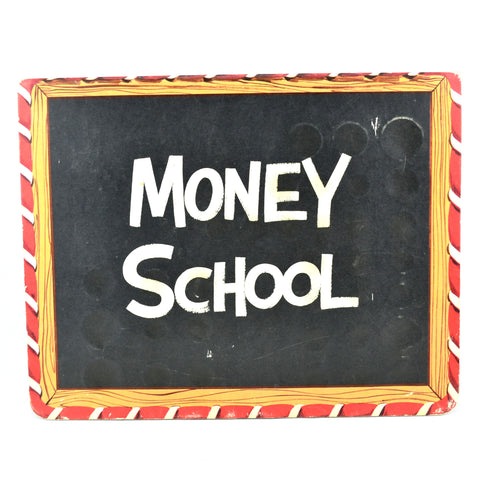 Money School Vintage 1963 Educational Pop Up Coin Saver Counter Folder - Avid Vintage