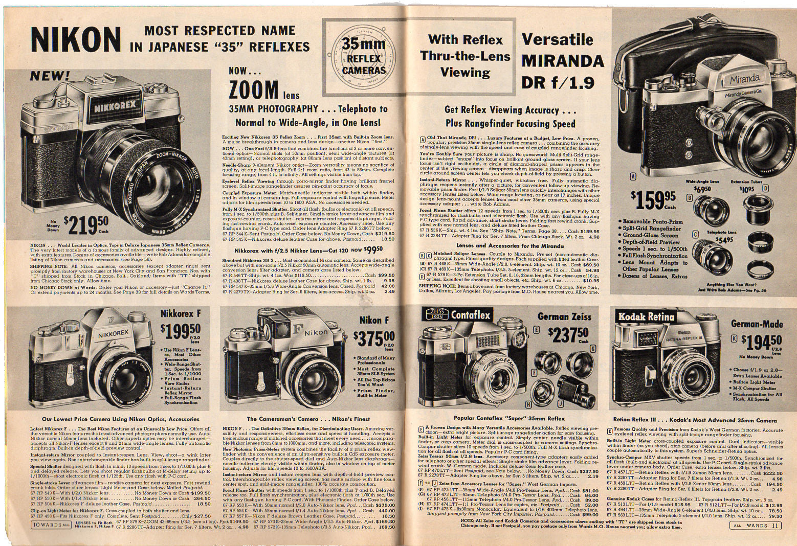 Vintage 1963 Montgomery Ward Camera Catalog Nikon Kodak Fotron - Avid Vintage